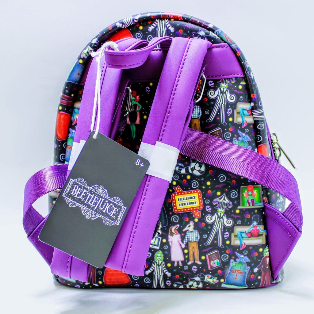 beetlejuice backpack mini Loungefly Beetlejuice Limited Edition 11" Mini Backpack Bag – Blueberry Cat