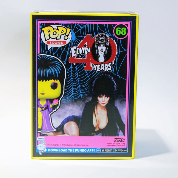 Funko Pop Elvira Black Light EE Exclusive - 40th Anniversary Horror Vinyl Figure