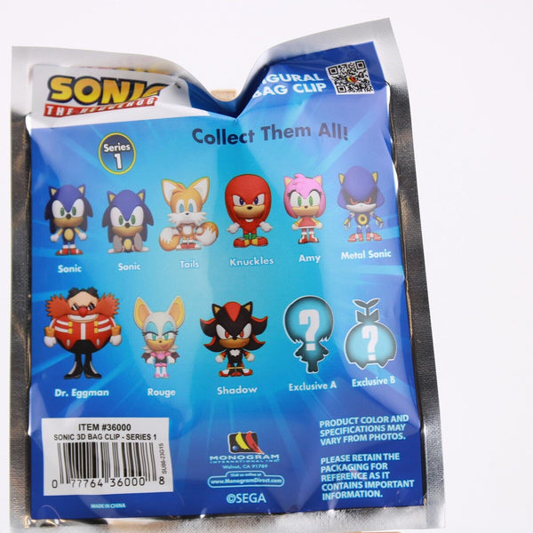 Sonic the Hedgehog 3D Figural Foam Bag Clip Blind Keychain - Shadow Knuckles +