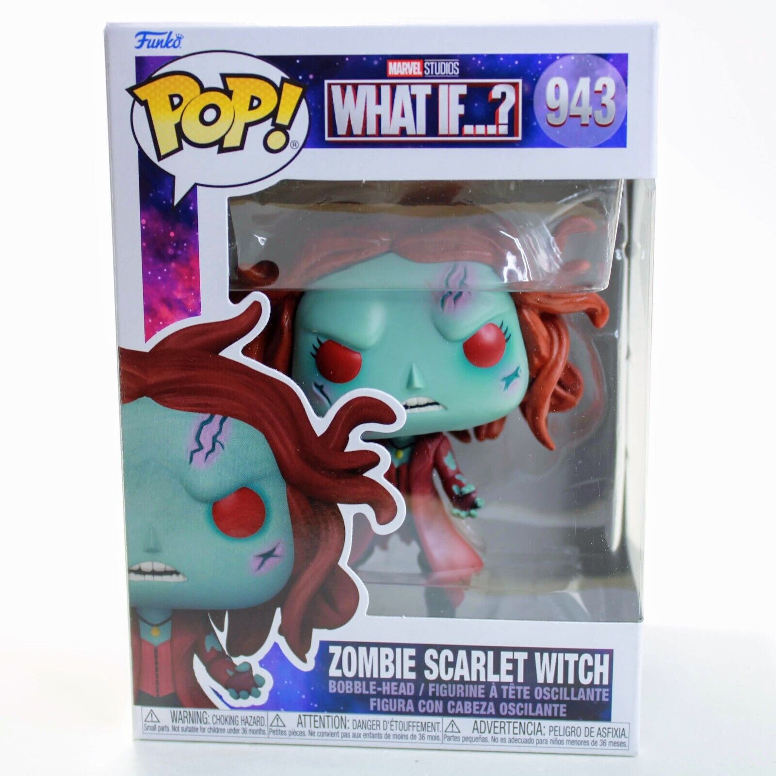 Funko Pop! Marvel What IF? Set of 2 Zombie Scarlet Witch & Zombie Falcon Figure