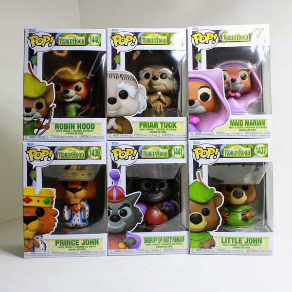 Funko Pop Disney Robin Hood Complete Set of 6 - Friar / John / Maid Marian ++