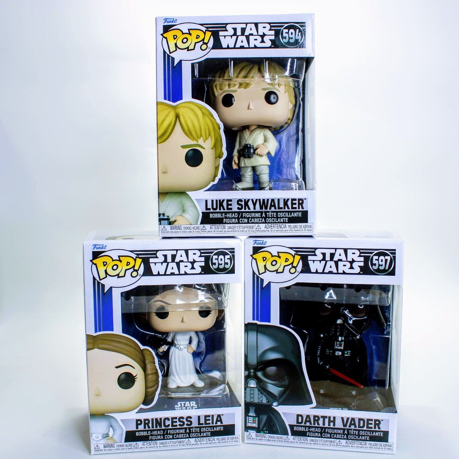 Funko Pop Star Wars A Hope Classics Episode IV Set of 3 - Vader Luke Leia