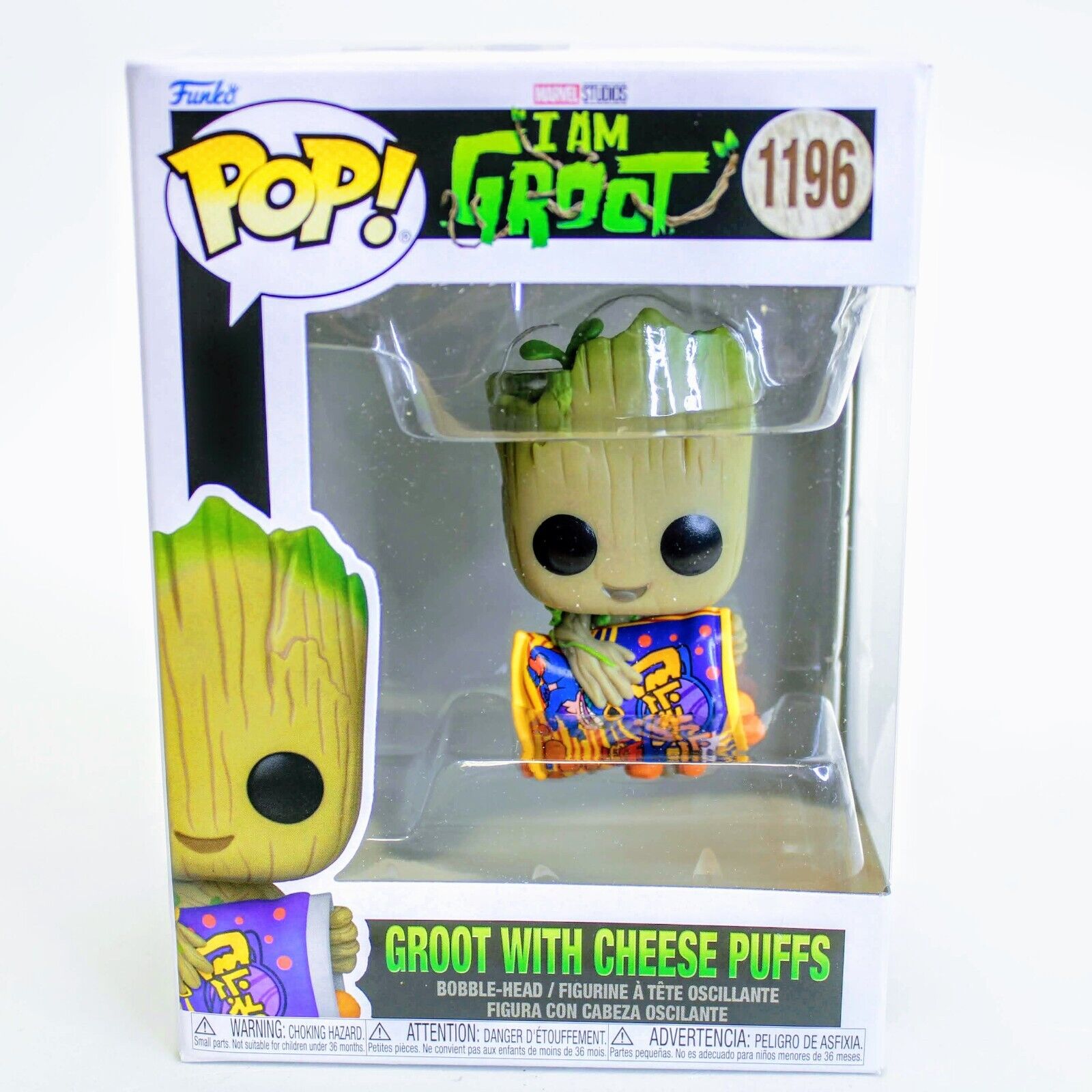 Funko Pop! Marvel Groot with Cheese Puffs - I AM GROOT Series Figure #1196