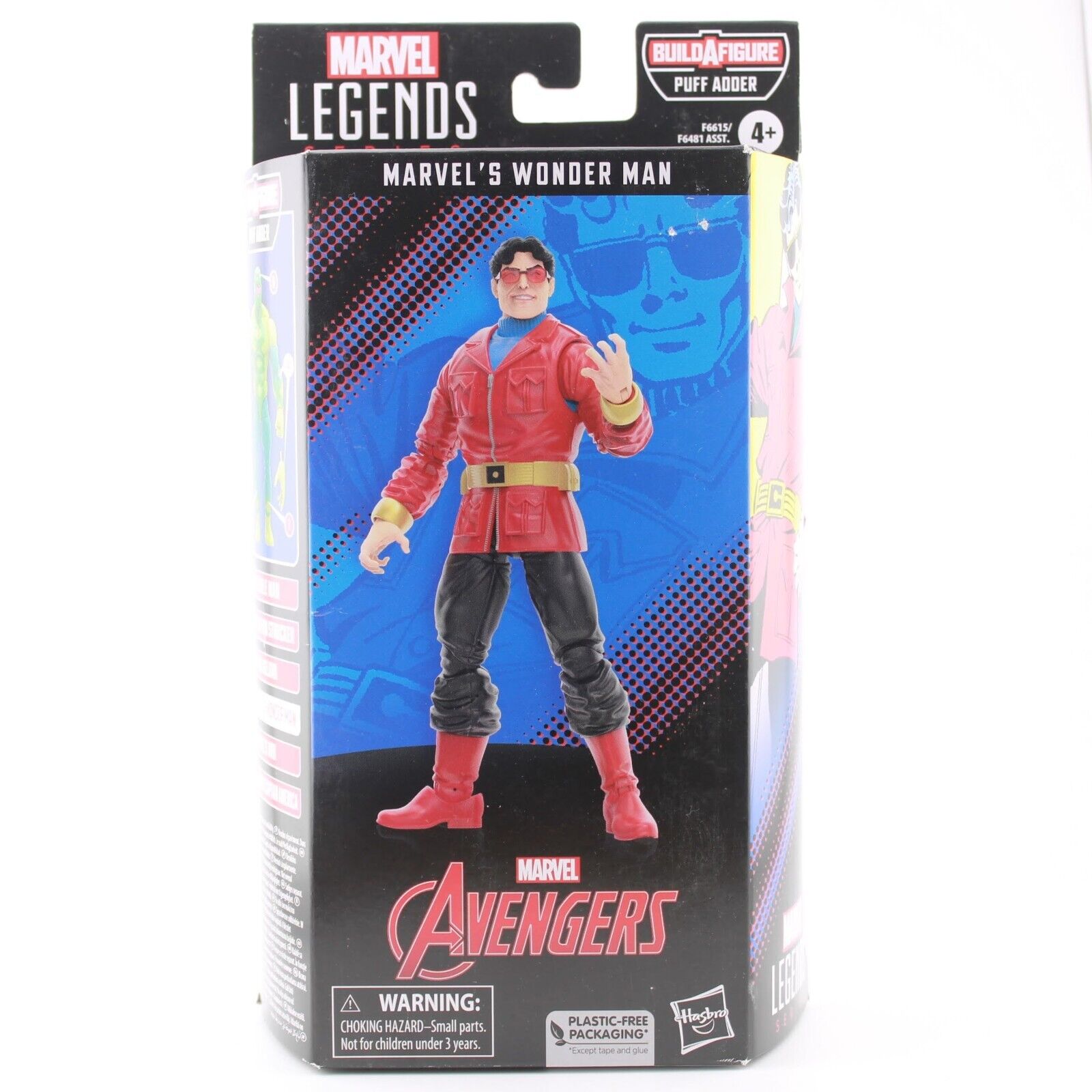 Marvel Legends Avengers Wonder Man - Puff Adder BAF 6" Action Figure