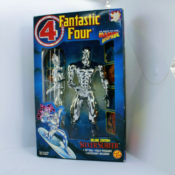 Toybiz Marvel Fantastic Four Silver Surfer 10" Fully Poseable Action Figure NIB