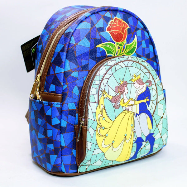 Loungefly Disney Beauty & The Beast Stained-Glass Window Exclusive Backpack Bag