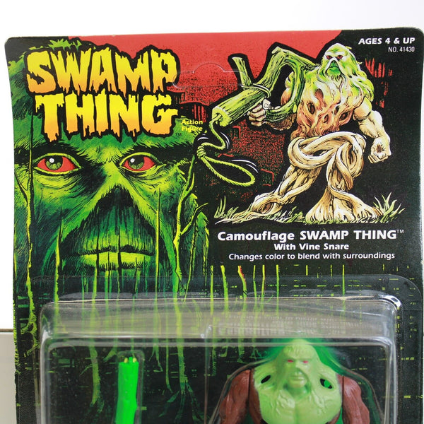 Unpunched - Camouflage Swamp Thing Figure - Sealed - Vintage 1990 Kenner