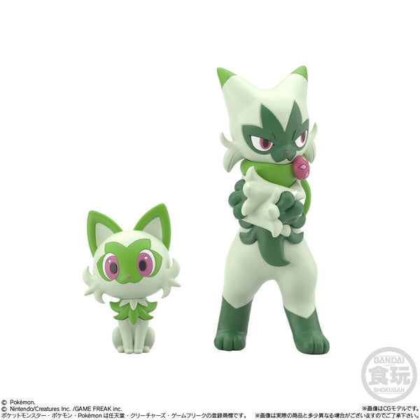 Pokemon Scale World Sprigatito & Floragato Figure Set of 2 Paldea Region Bandai