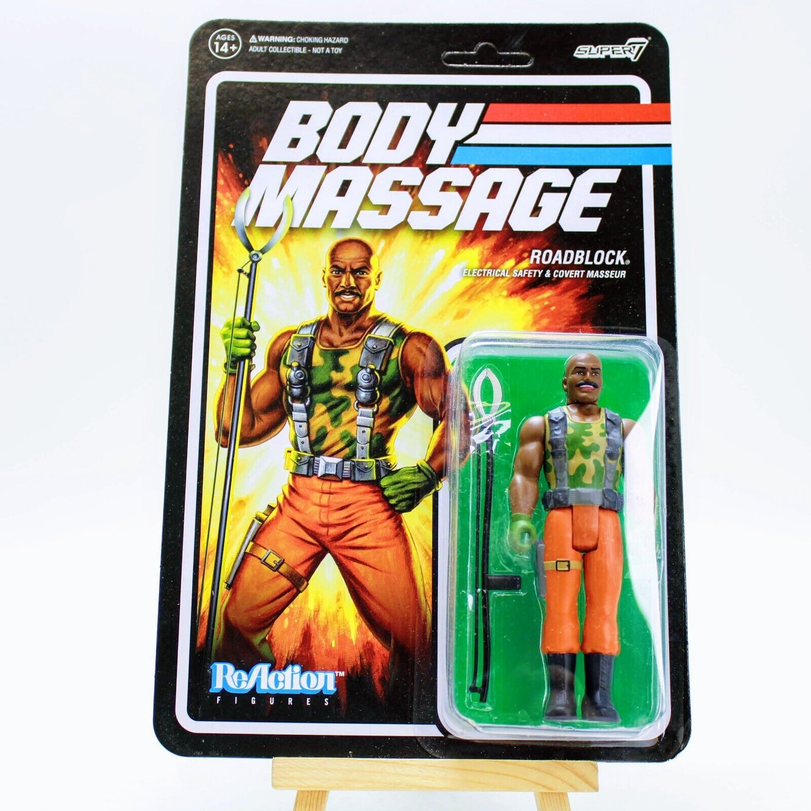 G.I. Joe PSA Body Massage Roadblock - Rare Variant Super7 ReAction 3.75" Figure