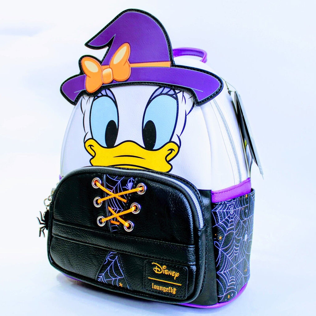 daisy duck mini backpack by loungefly Loungefly Disney Daisy Duck Witch Halloween Mini Backpack / Bag GITD E – Blueberry Cat