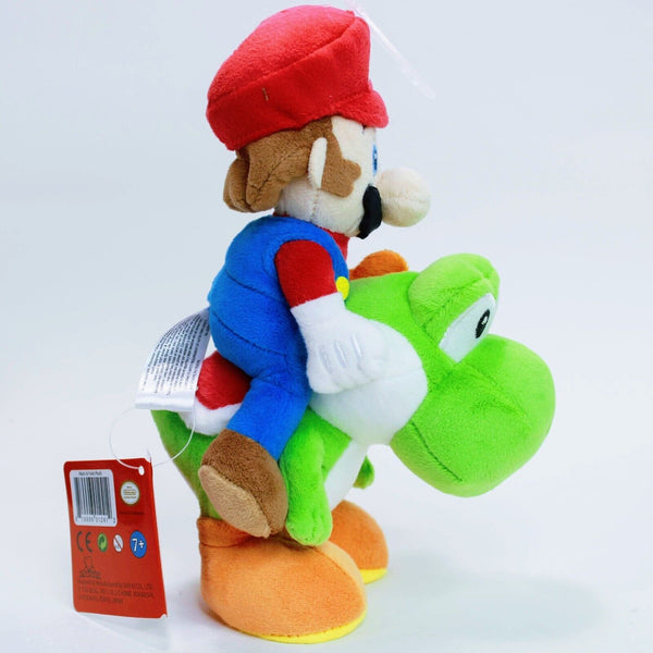 Super Mario Bros Mario Riding Yoshi - Plush Toy 8" Little Buddy Sanei