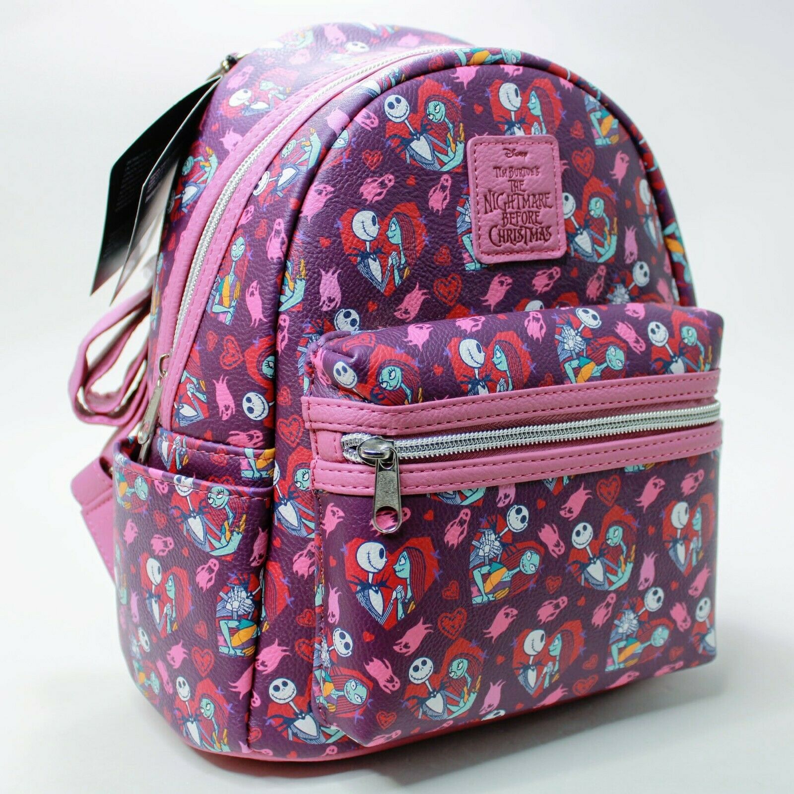 hello kitty christmas mini backpack Loungefly Nightmare Before Christmas Jack and Sally Hearts Mini-Backpa – Blueberry Cat