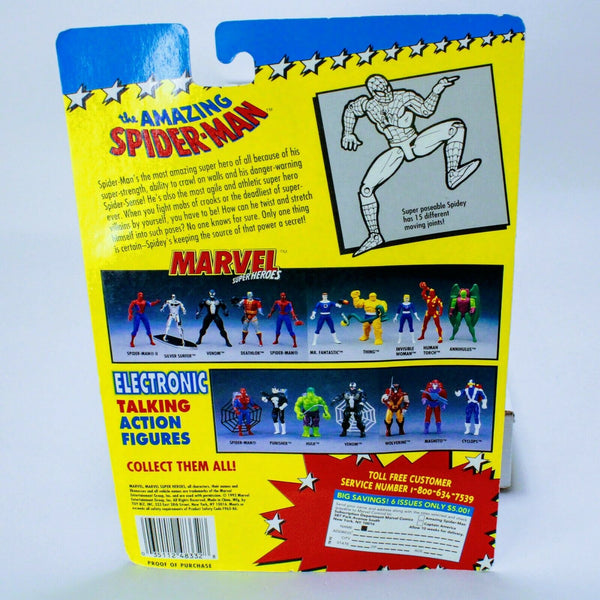 Marvel Comics Super Heroes Spiderman - Posable Toy Biz Vintage ~4.75" Figure
