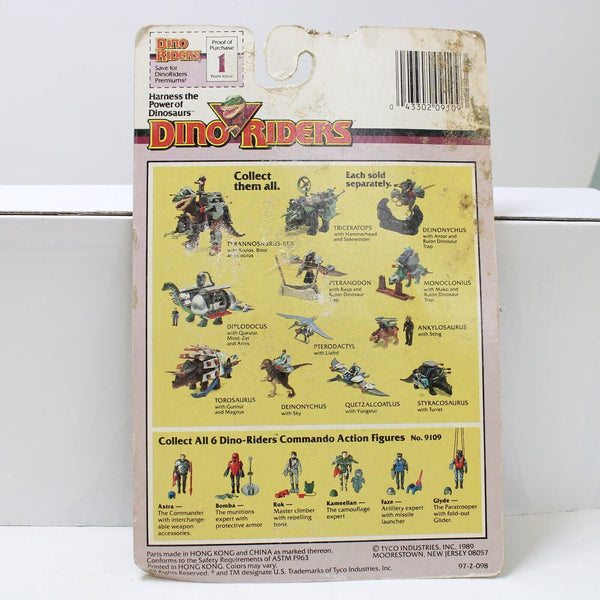 Dino Riders - Commando - Bomba figure sealed on card - TYCO