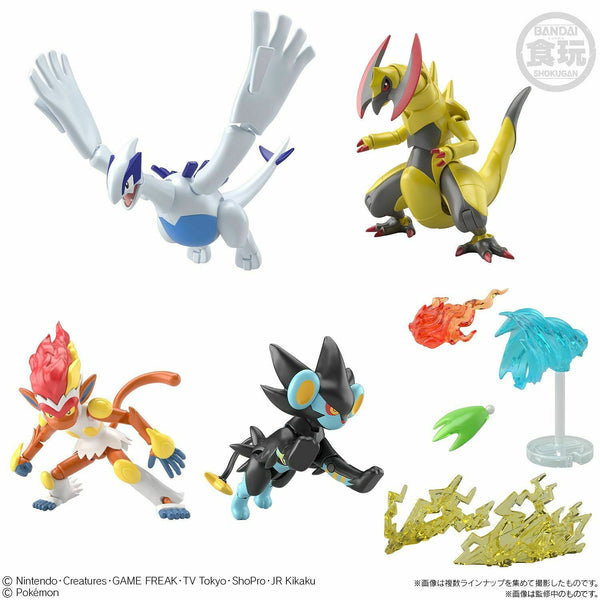 Pokemon Bandai Shodo - Vol.6 Action Figure Complete Set of 5 Lugia Luxray + More