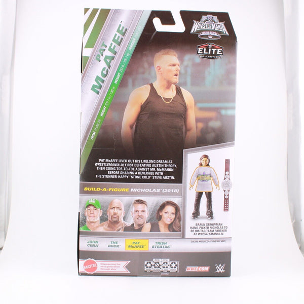 WWE Elite Wrestlemania Pat McAfee - Mattel Toy Wrestling Figure Nicholas