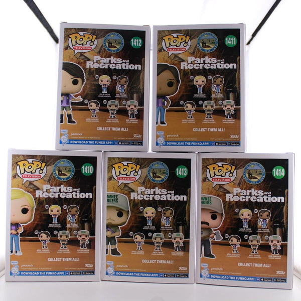 Funko Pop Parks and Recreation Set of 5 - Ron / Andy / April / Ann / Leslie