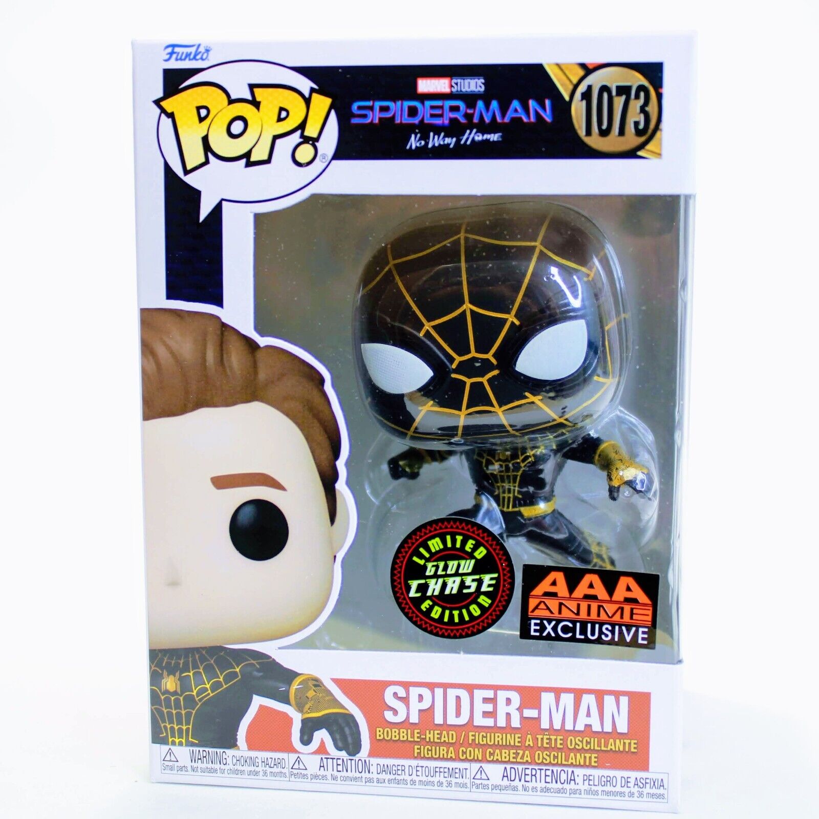 Funko Pop Marvel Spider-Man No Way Home AAA Anime Exclusive Chase GITD # 1073