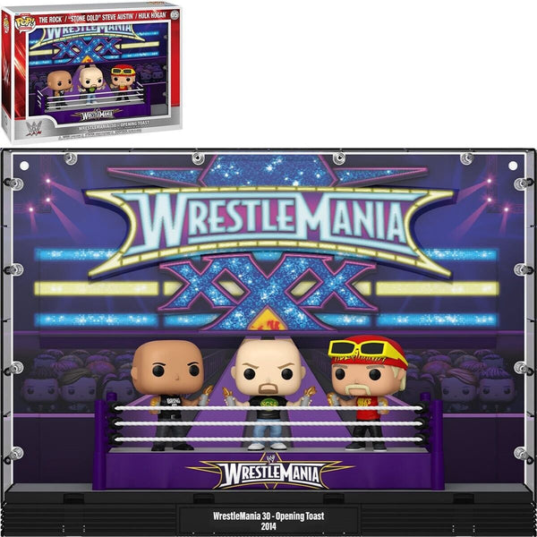Funko Pop WWE WrestleMania 30 Opening Toast Deluxe Stone Cold / The Rock + # 05