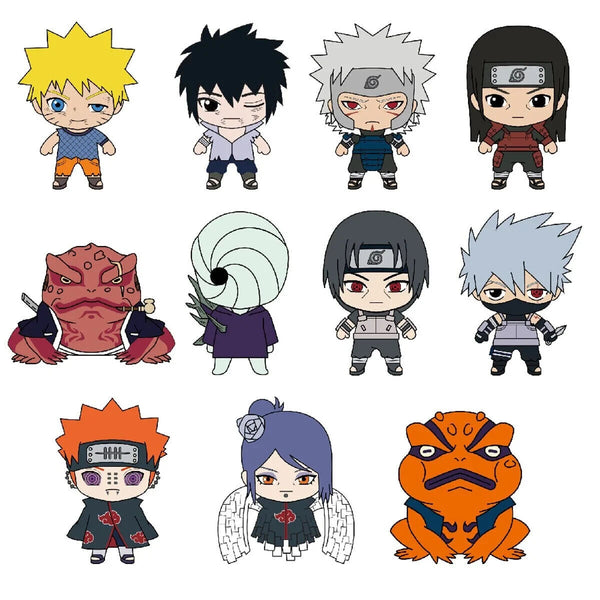 Naruto Shippuden Anime 3D Figural Foam Bag Clip Series 5 Blind Bag Pack Keychain