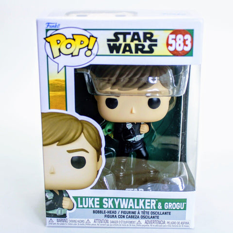 Funko Pop Star Wars Book of Boba Fett Luke Skywalker And Grogu Figure # 583