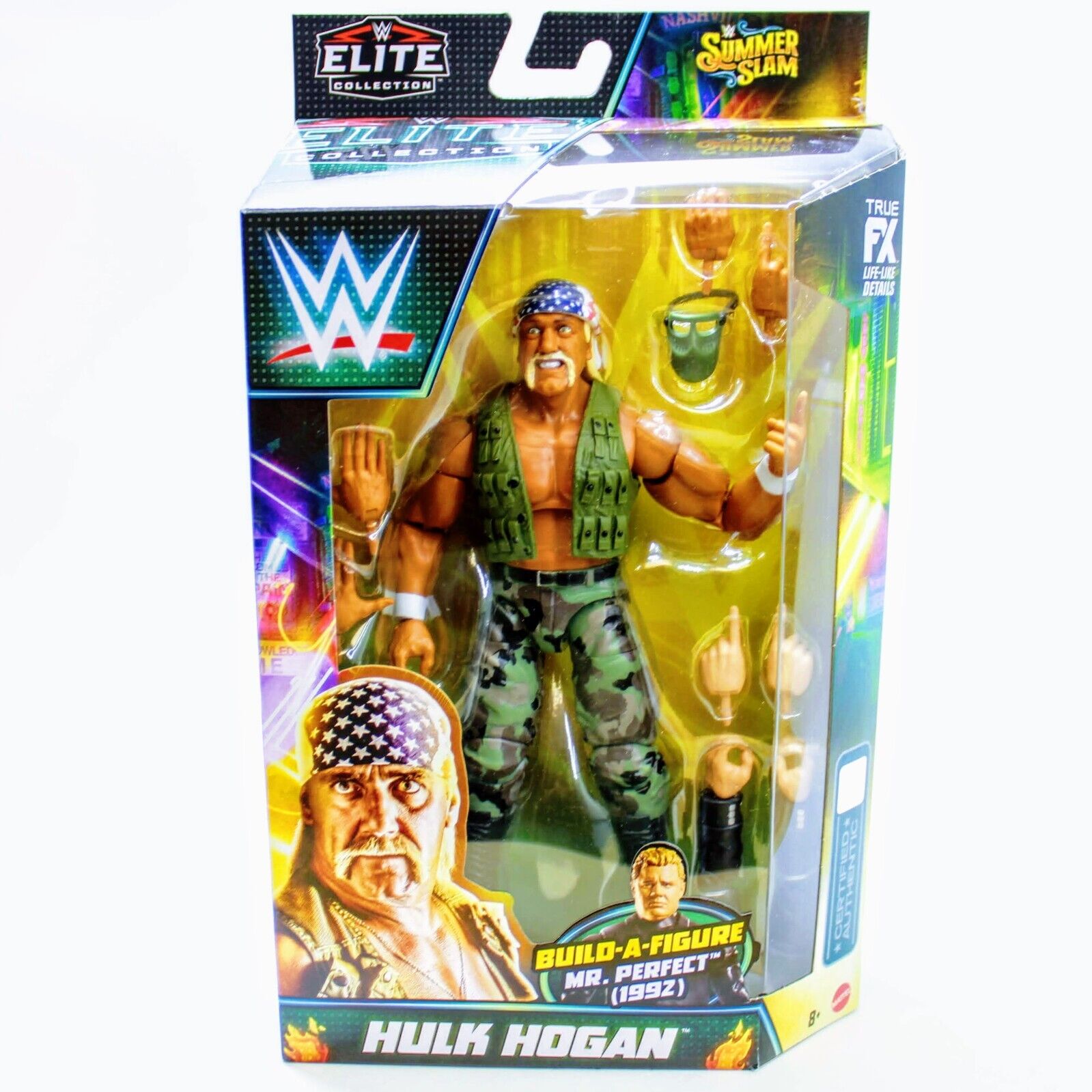 Mattel WWE Elite Summer Slam Hulk Hogan 6" Wrestling Figure Mr. Perfect BAF