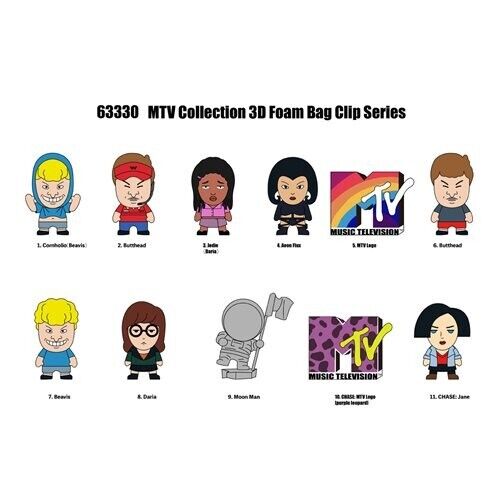 MTV Shows 3D Figural Foam Bag Clip - Blind Bag Pack Keychain - Daria Aeon Flux