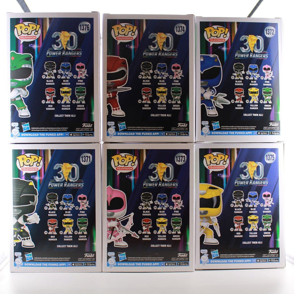Funko Pop Power Ranger Set of 6 - 30th Anniv. Green Black Red Pink Yellow Blue