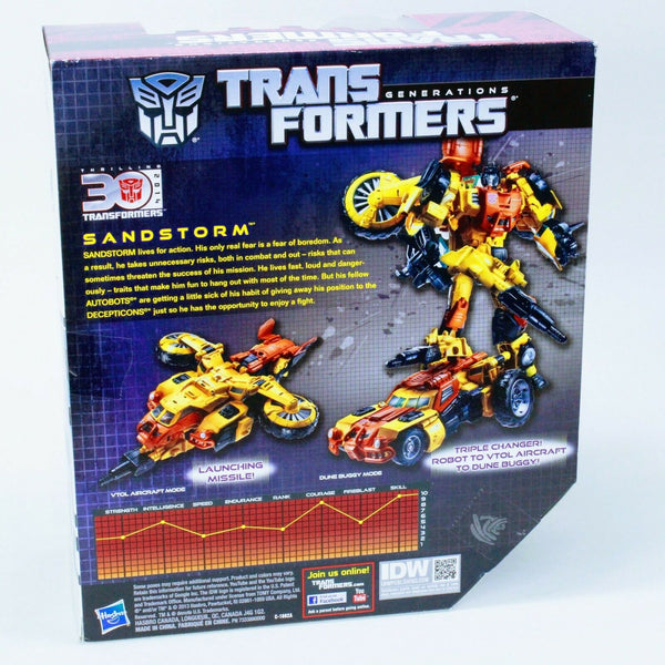 Transformers Thrilling 30 Sandstorm - Voyager Class Action Figure Triple Changer