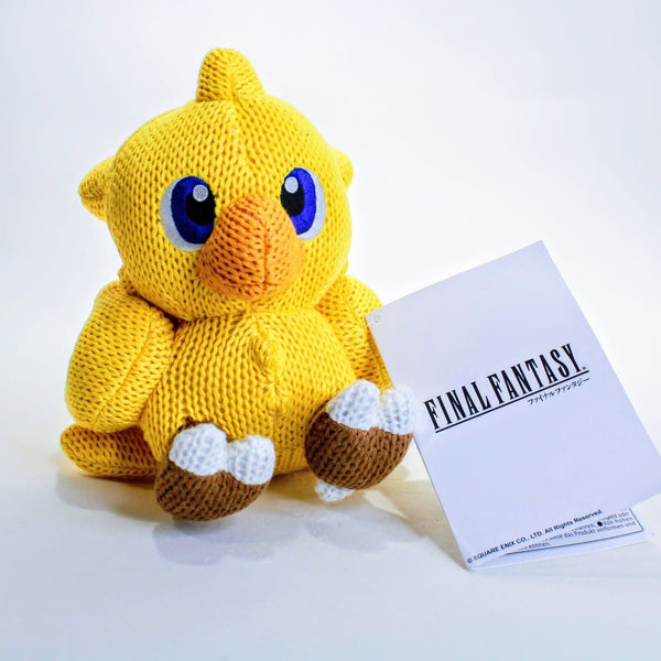 Square Enix Final Fantasy Amigurumi Knitted Golden Chocobo Plush In Hand