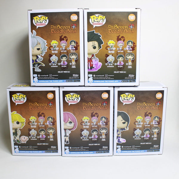 Funko Pop Anime - The Seven Deadly Sins Wave 2 Set of 5 - Meliodas w/ Hawk +More