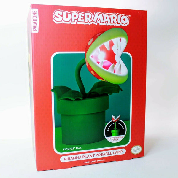 Nintendo Super Mario Bros Game Piranha Plant - 12" LED Light Posable Lamp