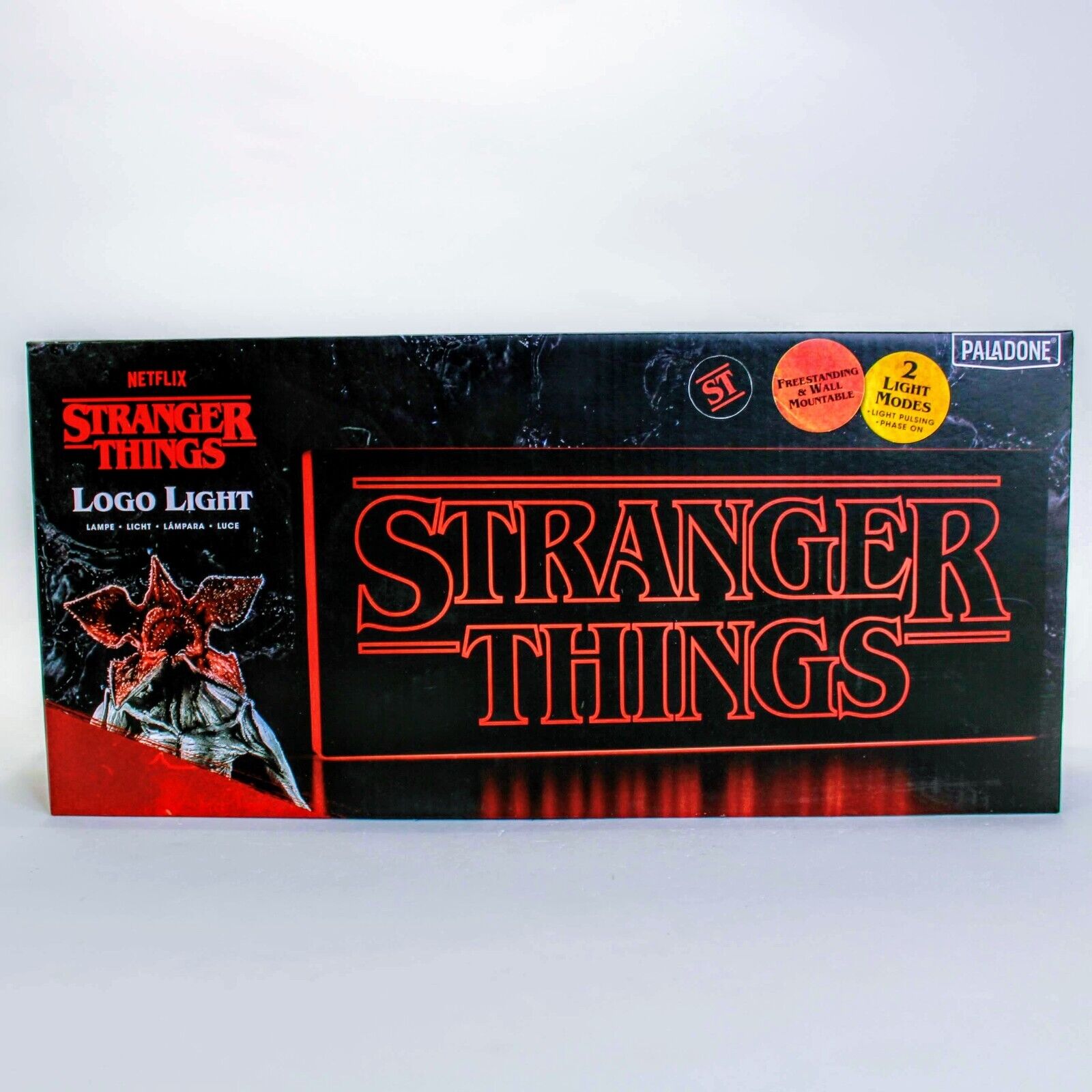 Stranger Things Logo Light - 2 Modes Pulsing 12"x5" Static USB / Battery Powered