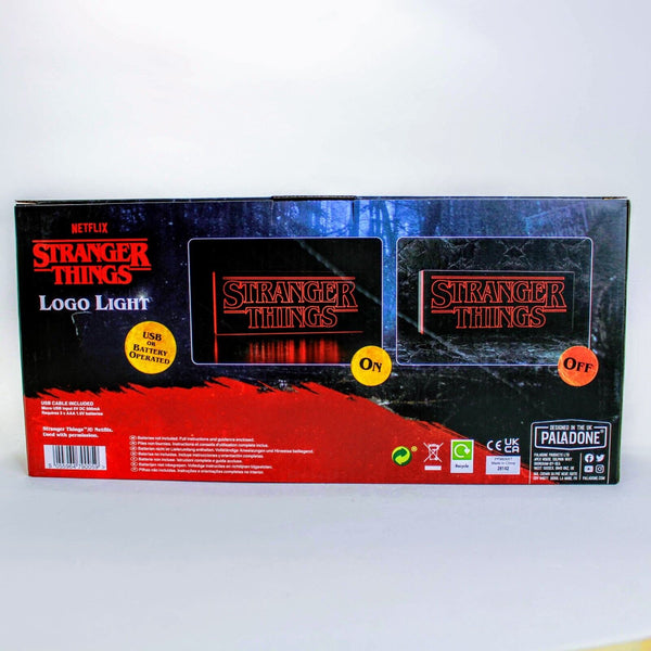 Stranger Things Logo Light - 2 Modes Pulsing 12"x5" Static USB / Battery Powered