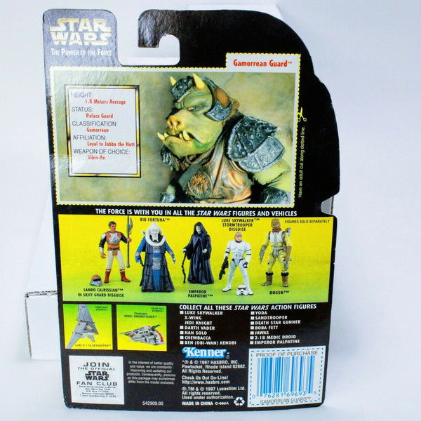 Star Wars Power of The Force Gamorrean Guard - Kenner Green Card Figure