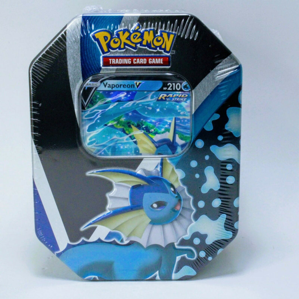 Pokemon Tcg Cards 2021 Eevee: Evolutions Tin Factory Sealed Vaporeon Blueberry Cat Pokemon Tcg Cards 2021 Eevee: Evolutions Tin Factory Sealed Vaporeon Blueberry Cat