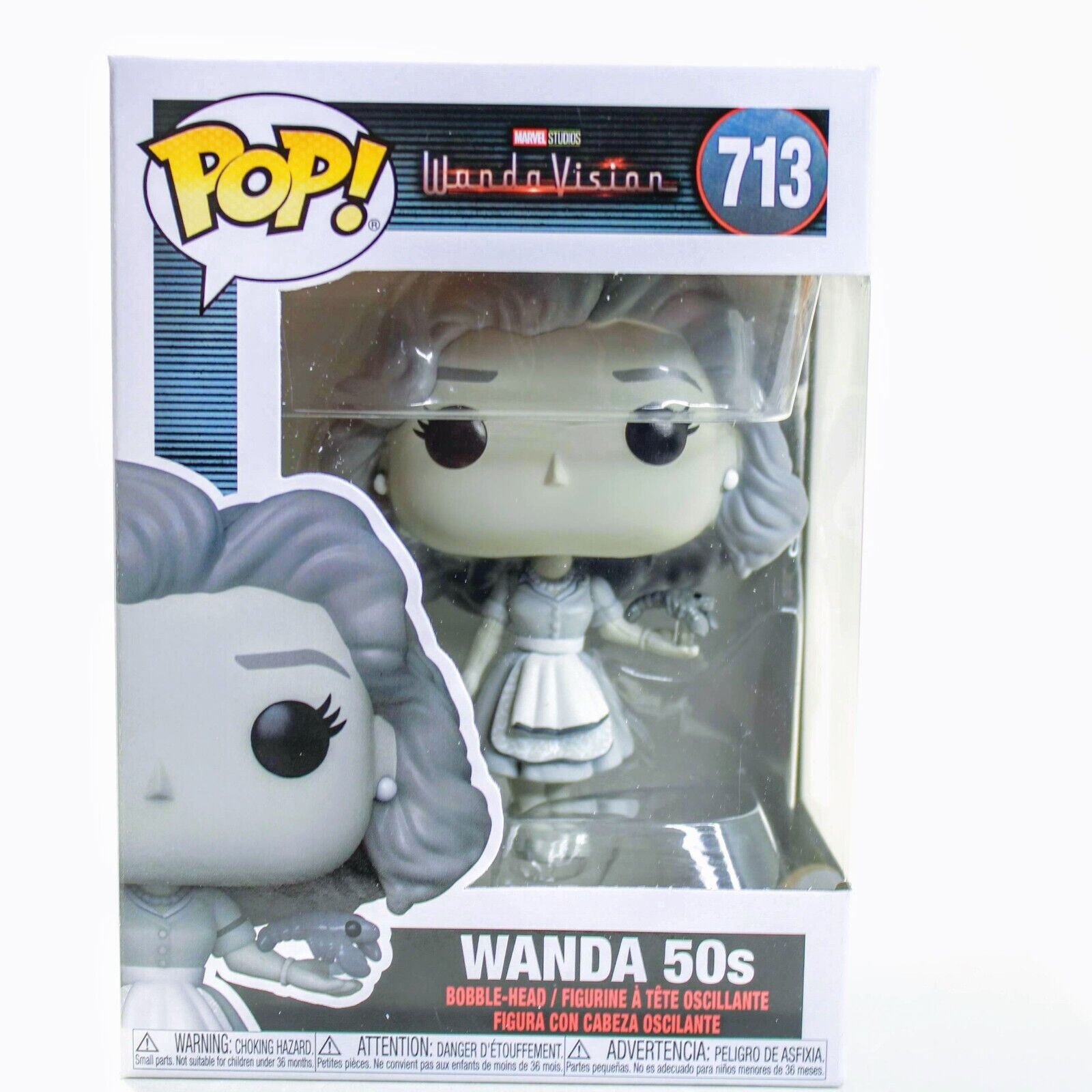 Funko Pop Marvel Disney+ WandaVision B&W 1950s Wanda Maximoff Scarlet Witch #713