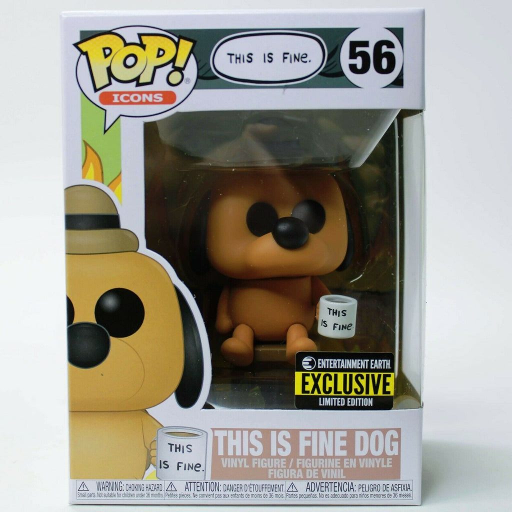 Funko Pop! Vinyl: This is Fine Dog - This is Fine Dog - Entertainment Earth  (EE) (Exclusive) #56 for sale online