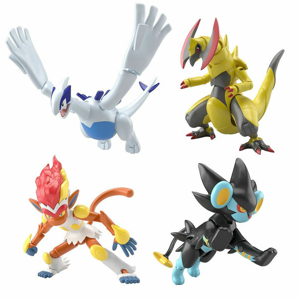 Pokemon Bandai Shodo - Vol.6 Action Figure Complete Set of 5 Lugia Luxray + More