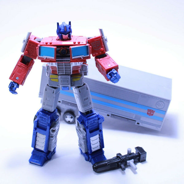 Transformers Earthrise Optimus Prime - Leader Class Action Figure with Trailer