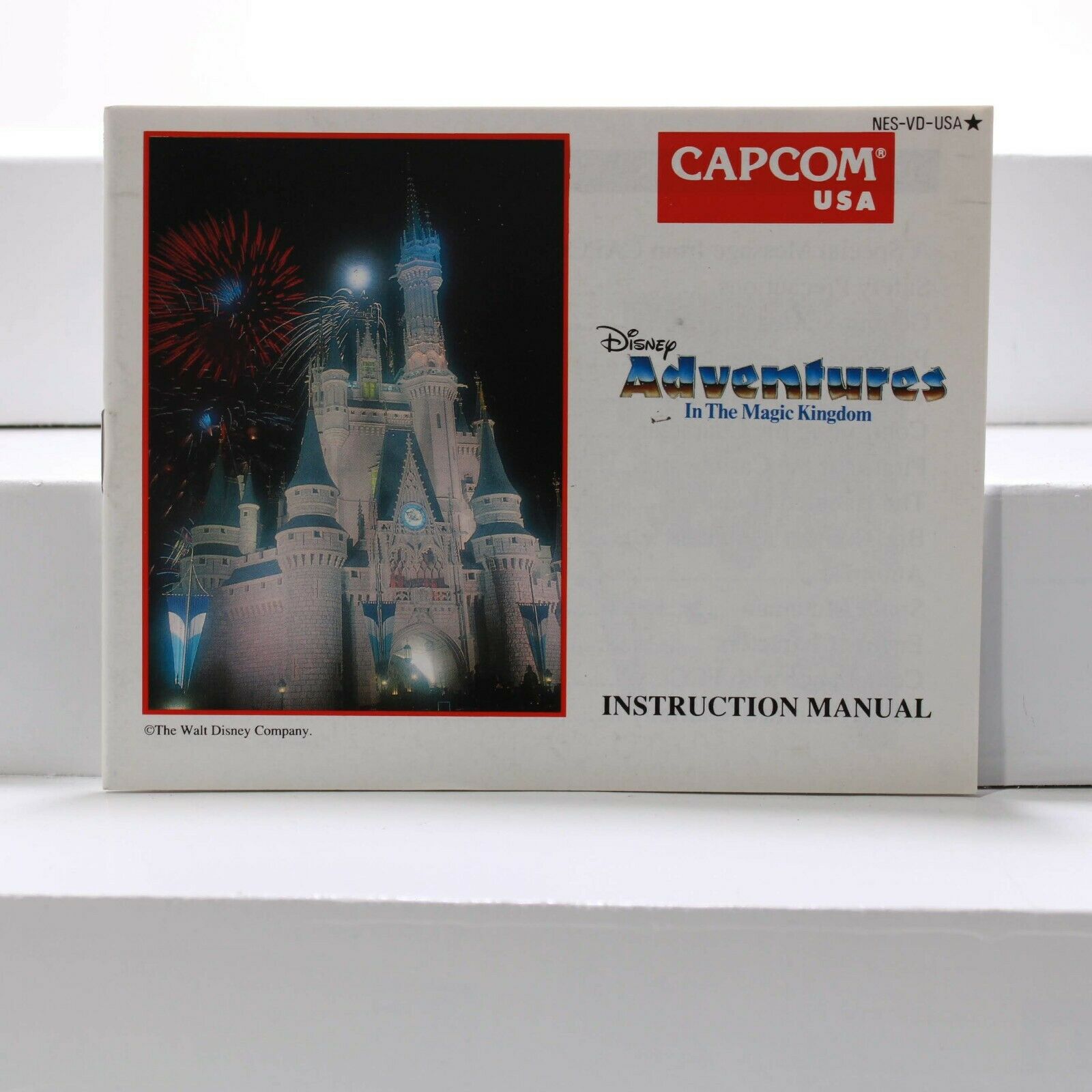 Nintendo NES Manual only - Disney Adventures in the Magic Kingdom