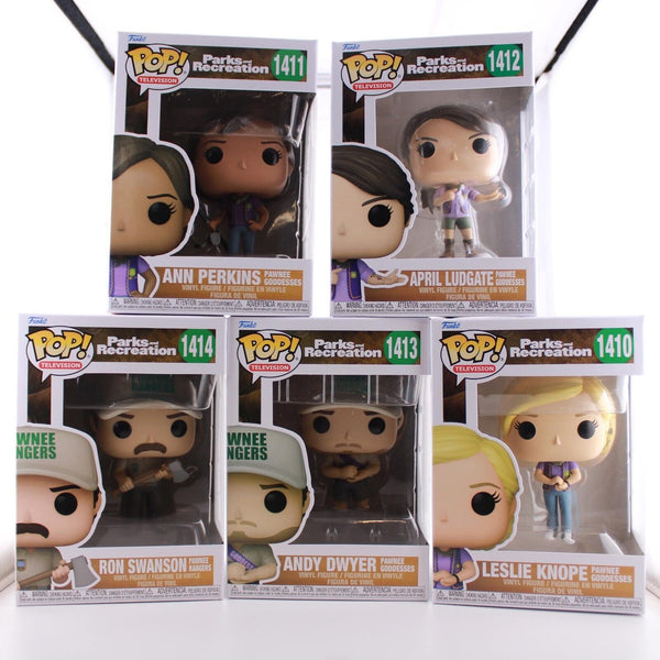 Funko Pop Parks and Recreation Set of 5 - Ron / Andy / April / Ann / Leslie