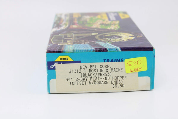 HO scale - BM 6853 - 2 Bay Flat end Hopper w/ load - Bev-Bel - Athearn