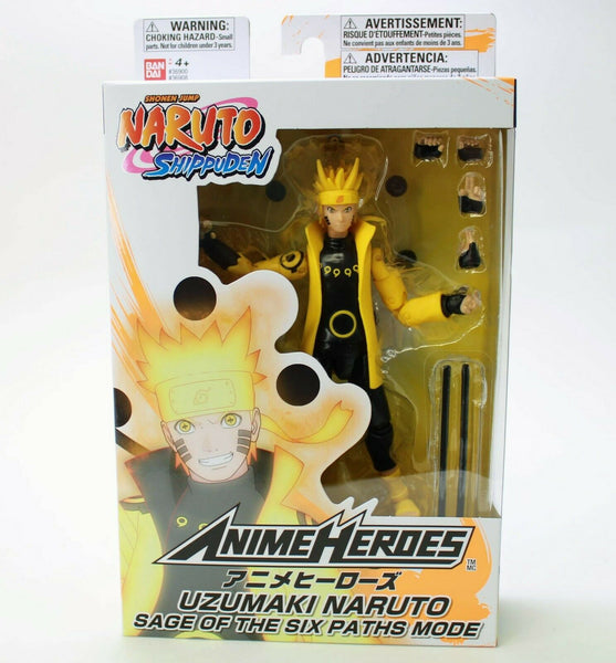 Bandai Anime Heroes Naruto Shippuden Uzumaki Naruto Sage of Six Paths 6" Figure