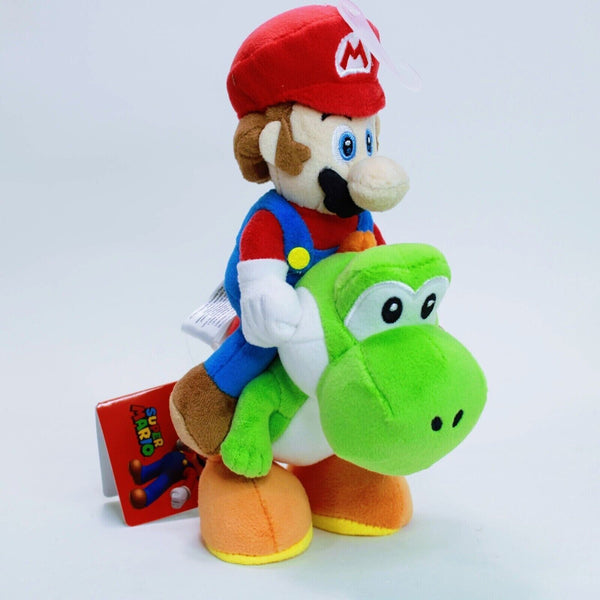 Super Mario Bros. Mario Riding Yoshi - Plush Toy 8" Little Buddy Sanei