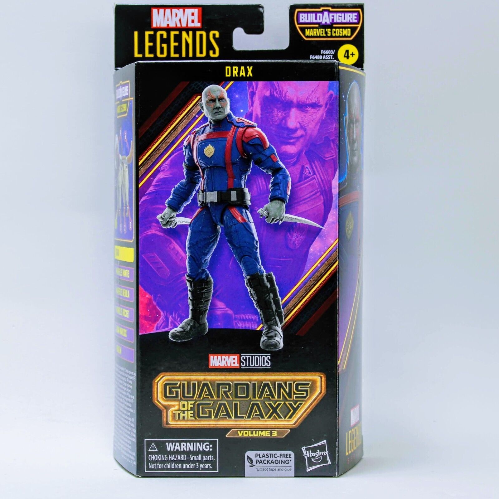 Marvel Legends Drax Guardians of the Galaxy Vol. 3 Movie - Cosmo BAF 6" Figure