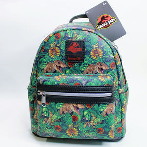 Loungefly Jurassic Park Dinosaur Jungle Mini Backpack Bag Faux Leather – Blueberry Cat