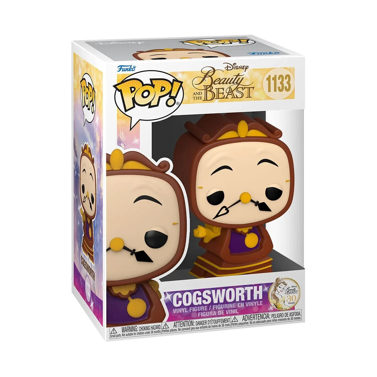 Funko Pop! Disney: Beauty and The Beast - Cogsworth Vinyl Figure # 1133