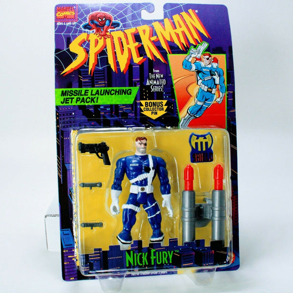 Spider-man Marvel Comics Animated Nick Fury - Vintage Toybiz 4.75" Action Figure