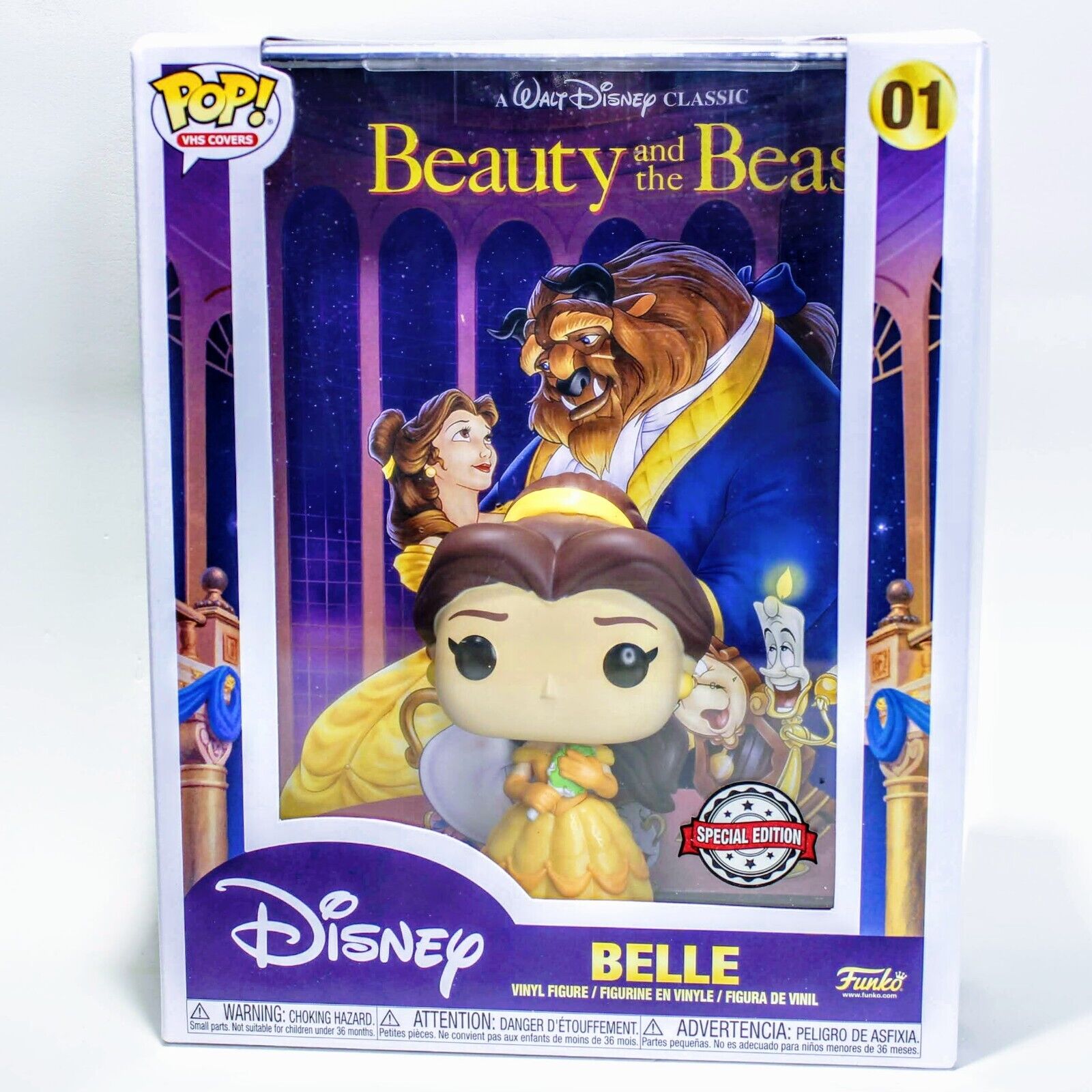 Funko Pop Disney Beauty and the Beast Belle with Mirror Exclusive VHS Cover